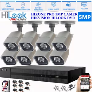 HIKVISION 5MP CCTV SISTEMA DVR 4 CANALES 8 CANALES HD CÁMARA DOMO EXTERIOR KIT DE SEGURIDAD PARA EL HOGAR - Imagen 1 de 26