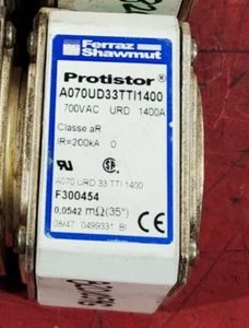NEW NO BOX FERRAZ SHAWMUT PROTISTOR FUSE A070UD33TTI1400 - Picture 1 of 3