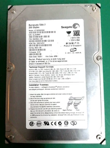 SEAGATE ST3200822AS BARRACUDA 200GB 7200 RPM SATA 8MB CACHE - Picture 1 of 2