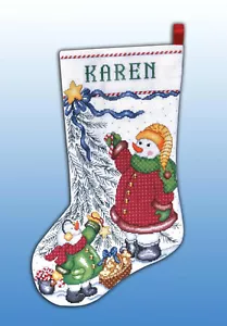 Kit de punto de cruz ~ Diseño funciona árbol de Navidad muñecos de nieve medias #DW5966 - Imagen 1 de 1