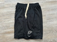 NIKE Purdue Boilermakers Shorts Vtg 2000s Basketball Black fit dry Pockets large