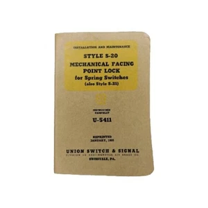 Union Switch & Signal Co Folleto de instrucciones Manual U-5411 Señal de ferrocarril (d)  - Imagen 1 de 4