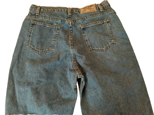 Pantalones de mezclilla para mujer Faded Glory pierna cónica 32 X 29 azul 11" a 7" cónicos - Imagen 1 de 4