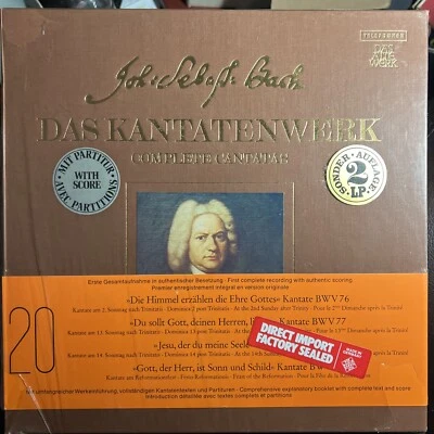 Bach - Complete Cantatas Vol 20 SEALED IMPORT BOX SET 2 MINT Classical Vinyl LPs - Image 1 of 2