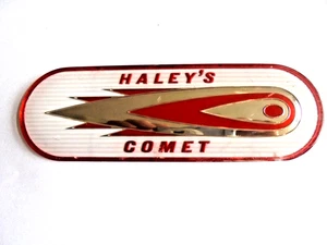 Vintage Haley's Comet Bodenstaubsauger Kunststoff Typenschild - Atomzeitalter - Bild 1 von 2