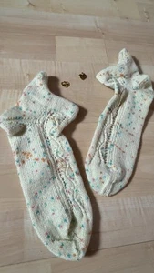 Handgestrickt Wollsocken Mit Sportsteg Gr. 38/39 In Konfetti - Bild 1 von 2