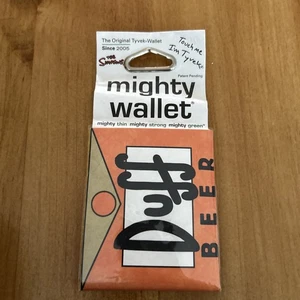 The Simpsons Duff Beer Mighty Wallet Tyvek Paper Wallet New Sealed - Bild 1 von 5