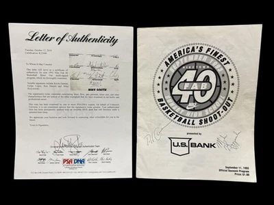 KEVIN GARNETT COACH K SIGNED AUTOGRAPH 1993 SUNSET HIGH SCHOOL PROGRAM PSA/DNA - Image 1 of 4