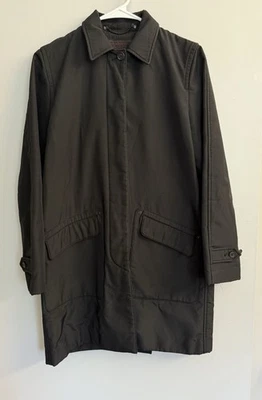 Vintage Lauren Ralph Lauren Trench Coat Black Petite P Made in Korea 90s Lined - Image 1 of 4