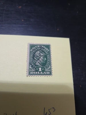 US Revenue 1917-33 $1 Green LIBERTY Documentary USED - #6087 Hand Canceled  - Image 1 of 2