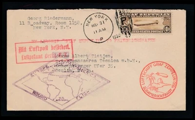 UNITED STATES (US) C14 GRAF ZEPPELIN 1930 FLOWN COVER - Image 1 of 2