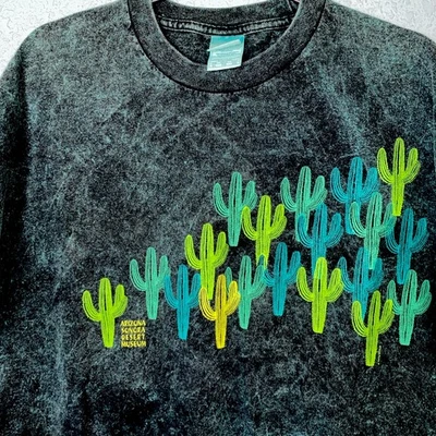 Camiseta Y2K Cactus XL Tie Dye Verde Arizona Sonora Desert Museum Foto 1 de 4