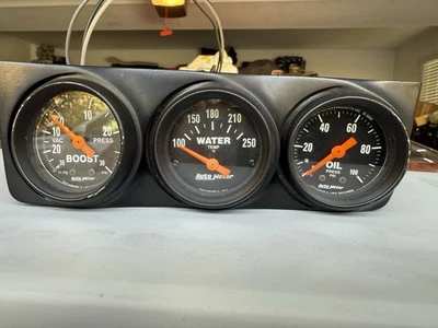 300zx 3 Gauge Set-up Radio Bezel Autometer Gauges Twin Turbo Z32 Gauges Pod - Image 1 of 4