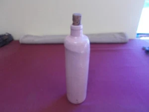 Vintage Steinzeug Flasche Krug Topf Keramik mit Korken beige-hellbraun - Bild 1 von 19