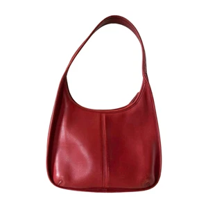 Bolso Hobo Vintage COACH 9025 Ergo Cremallera Rojo Cuero Curtido Hombro EE. UU. - Imagen 1 de 14