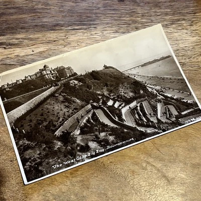 Antique RPPC Postcard-Bournemouth Dorset-West Cliff Zig Zag-Seaside-Posted 1933 - Image 1 of 4
