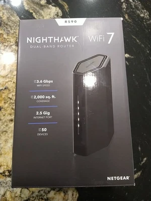 netgear nighthawk dual-band wifi 7 router rs90 - Image 1 of 4