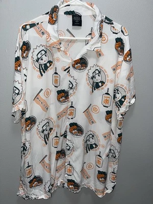 Мужская рубашка XL Naruto Shippuden Collection японское аниме на пуговицах Ramen - Изображение 1 из 4