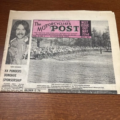 1977 Motorcyclist’s Post: New England Motorcycle Newspaper: Mike Donohue Racer Foto 1 de 4