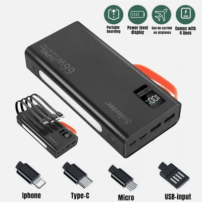 9000000mAh 66W Powerbank Externer Batterie Ladegerät USB C Für Alle Handy - Bild 1 von 4