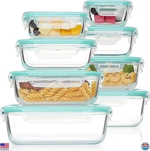 Vtopmart 8er-Pack Luftdichte Glas Lebensmittel Aufbewahrung Behälter - BPA-freies Meal Prep Set - Bild 1 von 6