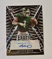 2023 Leaf Exotic Zebra Stripe Cracked Ice Signature #JR1 Jayden Reed Rc Auto#2/9