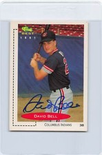 1991 Classic #104 David Bell Columbus Indians Signed Auto *H9793
