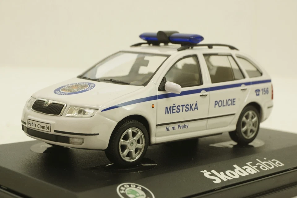 Skoda Fabia Combi, Mestska Policie, white, 143ABX-004XB, Abrex 1:43 - Image 1 of 4