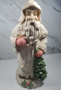 Vintage International Christmas Santa Clause Holding Christmas Tree Figurine - Picture 1 of 7