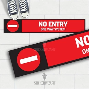 Removable Anti Slip Floor Sticker | One Way System No Entry | Social Distancing - Picture 1 of 1