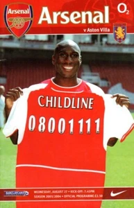 ARSENAL v ASTON VILLA 16.08.03 - INVINCIBLES SEASON 2003/04 - OFFICIAL PROGRAMME - Picture 1 of 1