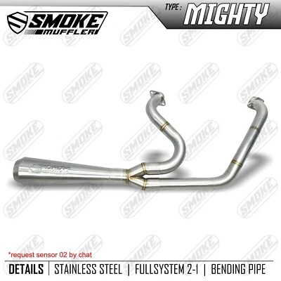 For Harley Dyna Low Rider Street Bob 2-into-1 Exhaust System Pipes 2007-2017 - Image 1 of 4