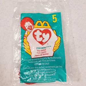 1998 TY Teenie Beanie Babys #5 Pinchers The Lobster McDonalds Happy Meal versiegelt - Bild 1 von 7