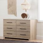 Primo 6 - Drawer Dresser Storage Cabinet Organizer for Bedroom, Rustic Oak