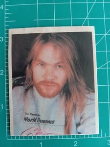 1992 IDOLOS DA MUSICA POP STAR STICKER CARD Brazil GUNS N ROSES AXL ROSE 37 38 - Picture 1 of 2