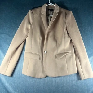 Ann Taylor Women Blazer Jacket Size 12T Beige Formal Single Breasted Notch Lapel - Picture 1 of 11
