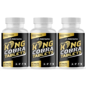King Cobra Tablets Maximum Performance with Advanced Formula 3 Bottles - Picture 1 of 7