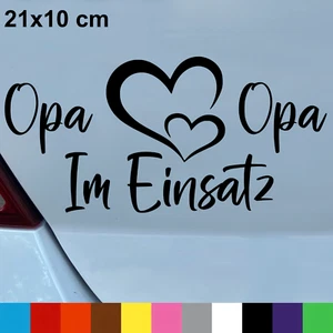 Autoaufkleber Opa und Opa im Einsatz, Queer Sticker 21x10 cm A0563 - Bild 1 von 2