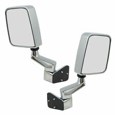 Jeep Wrangler 87-02 Chrome Manual Side View Door Mirrors Left Right Pair Set