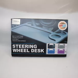 Car Steering Wheel Desk Tray Table with 2 Magic Cleaning Slime Plastic Pink - Picture 1 of 3