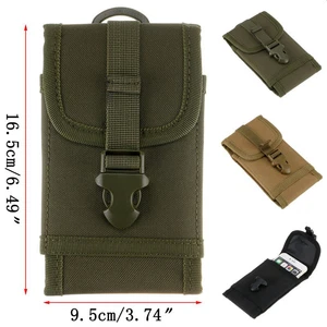 Tactical Outdoor Phone Pouch Bag Molle Mobile Phone Case Holder Belt Waterproof - Picture 1 of 11