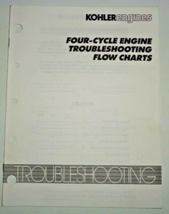 *Kohler Four-Cycle Engine Troubleshooting Flow Charts Manual Original! 1989 - Picture 1 of 4