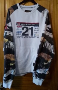 AKOO Sweatshirt Mens 4XL Skiing ALPINE LEATHER DIV Patch 99664 Pullover #21 - Picture 1 of 18