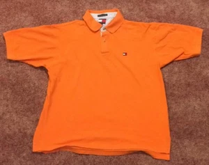 Tommy Hilfiger Tommy Jeans Hombre’s Vintage 90’s Polo Naranja Talla XL - Imagen 1 de 4