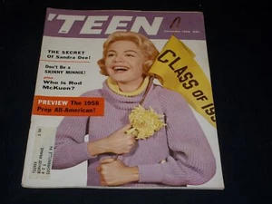 1958 DECEMBER TEEN MAGAZINE - SANDRA DEE FRONT COVER - GREAT STARS - L 4431 - Picture 1 of 3