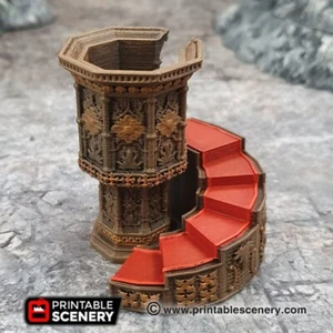 Gaming Terrain - Pulpit - Warhammer AoS DnD Pathfinder - Picture 1 of 3