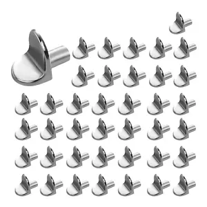 100 Pcs Shelf Support Pegs, 5mm L Shaped Metal Bracket Pegs Wardrobes Cabinets - Picture 1 of 5