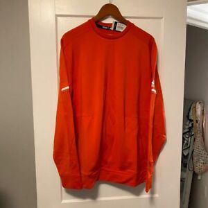 NEW Adidas Men's Game Player Crew Bright Orange Sweatshirt NWT Size XL X-Large