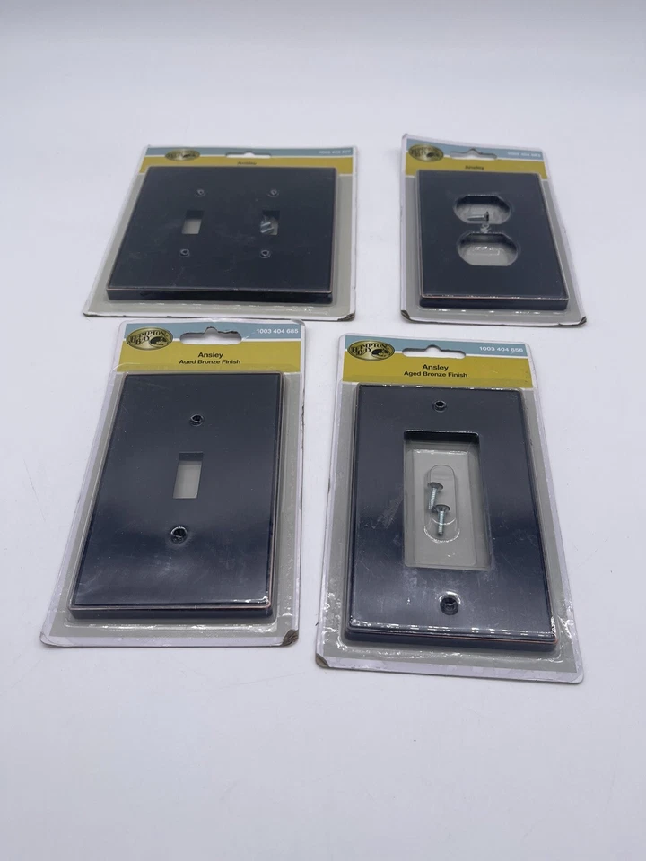 Cubierta de interruptor de palanca Hampton Bay, acabado bronce envejecido Ansley - ELIGE EL TIPO Foto 1 de 1