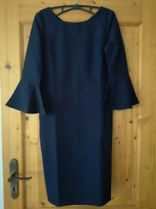 Neu! Alba Moda DAMEN ABENDKLEID PARTYKLEID ETUIKLEID BLAU Größe 34 Volantärmel - Bild 1 von 1